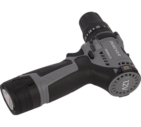 Изображение товара Дрель-шуруповерт Debever аккумуляторная: бесщеточная, 45Nm, 19+3, 10мм, 12В, (без АКБ и з/у) DBE-7311C