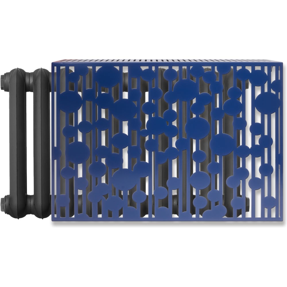 Изображение товара Экран на чугунный радиатор ООО СКП Круги 78 см синий ЭРЧ-019Сн