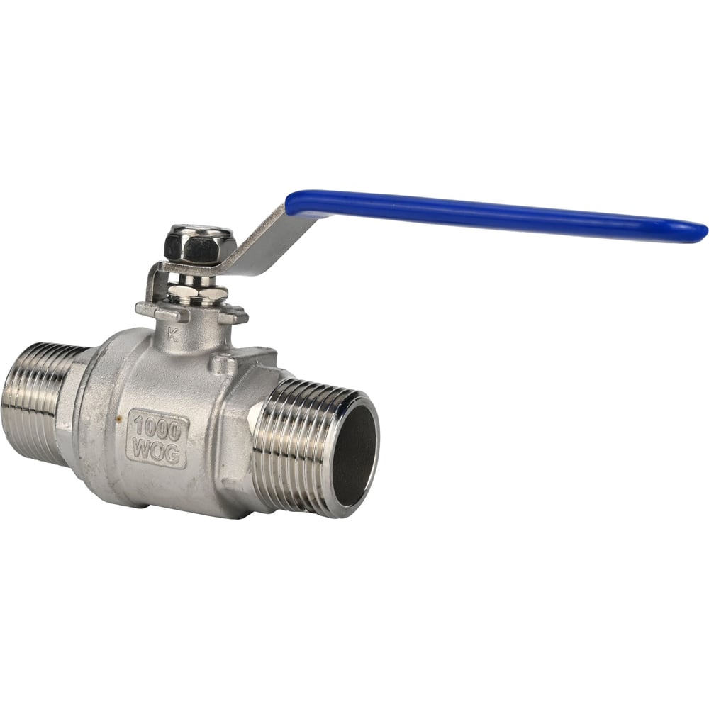 Кран шаровой DN.ru 304-304-PTFE-FP-T-H НР/НР Ду15 Ру63 нержавеющая сталь AISI 304, ручка-рычаг D160-77787