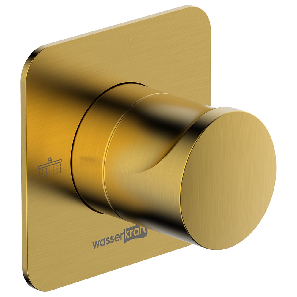 Изображение товара Переключатель WasserKRAFT A282 для двух источников воды матовое золото
