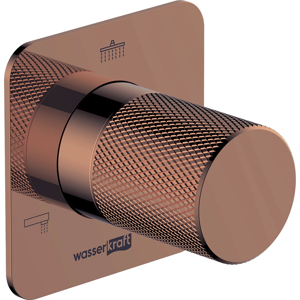 Изображение товара Переключатель WasserKRAFT A310 3 выхода однорычажный латунь розовое золото Изображение товара Переключатель WasserKRAFT A310 3 выхода однорычажный латунь розовое золото