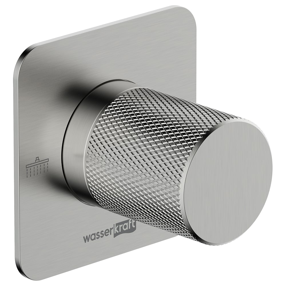 Изображение товара Переключатель на 2 выхода WasserKRAFT A296 латунный дивертор с никелевым покрытием