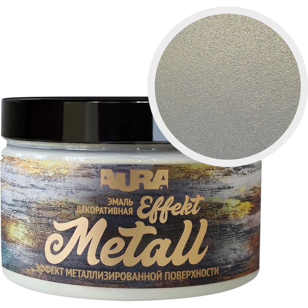 Изображение товара Эмаль AURA Effekt Metall жемчуг 0,8 кг для внутренних работ эффект металлик Изображение товара Эмаль AURA Effekt Metall жемчуг 0,8 кг для внутренних работ эффект металлик