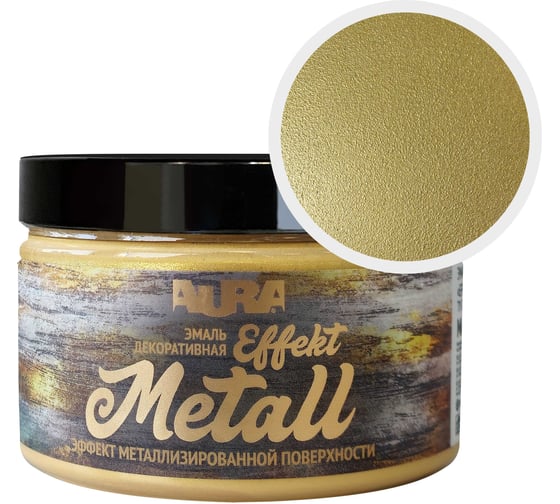 Изображение товара Эмаль AURA Effekt Metall золото, 0.8 кг ADP156