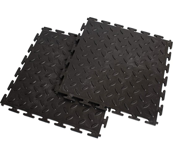 Изображение товара Модульное покрытие УРАЛ ПАК из ПВХ 250х250 черное, 1 упаковка- 16 штук, 1м2 ПМ-40250-016