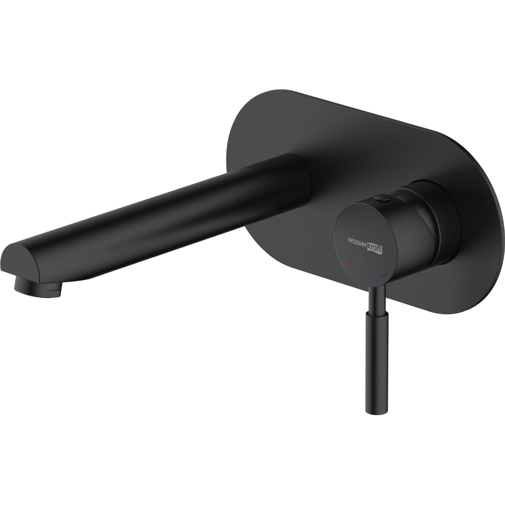 Изображение товара Встроенный однорычажный смеситель WasserKRAFT Gollach 3330 черный для раковины