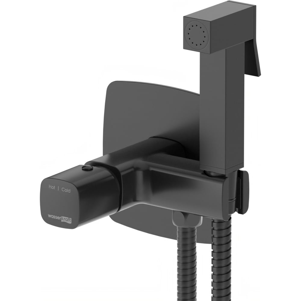 Изображение товара Встраиваемый однорычажный смеситель для душа WasserKRAFT Nuthe 9138 черный