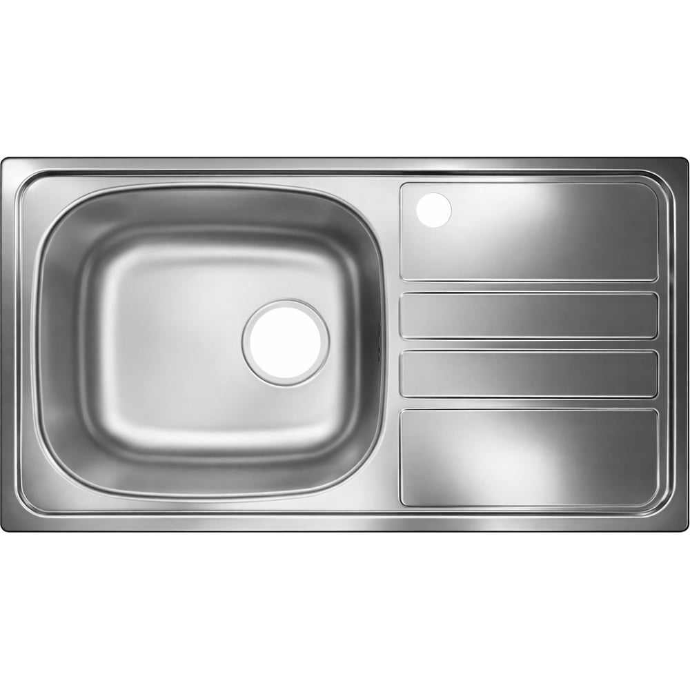 Изображение товара Угловая кухонная мойка UKINOX Классика CLM760.435-GT6K 2L из нержавеющей стали