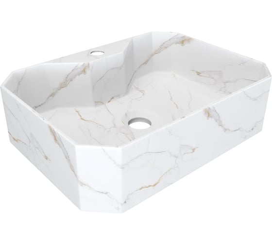Изображение товара Раковина для ванной накладная Netta 50 белый мрамор Teymi T51206 ЦБ-00285741