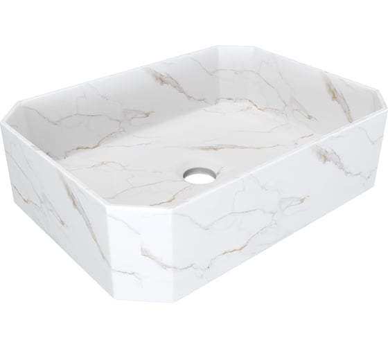 Изображение товара Раковина для ванной накладная Netta 50 белый мрамор Teymi T51205 ЦБ-00285740