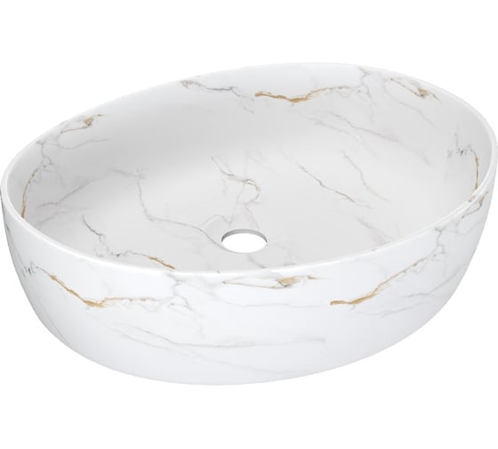 Изображение товара Раковина для ванной накладная Valma 50 белый мрамор Teymi T53103 ЦБ-00285900