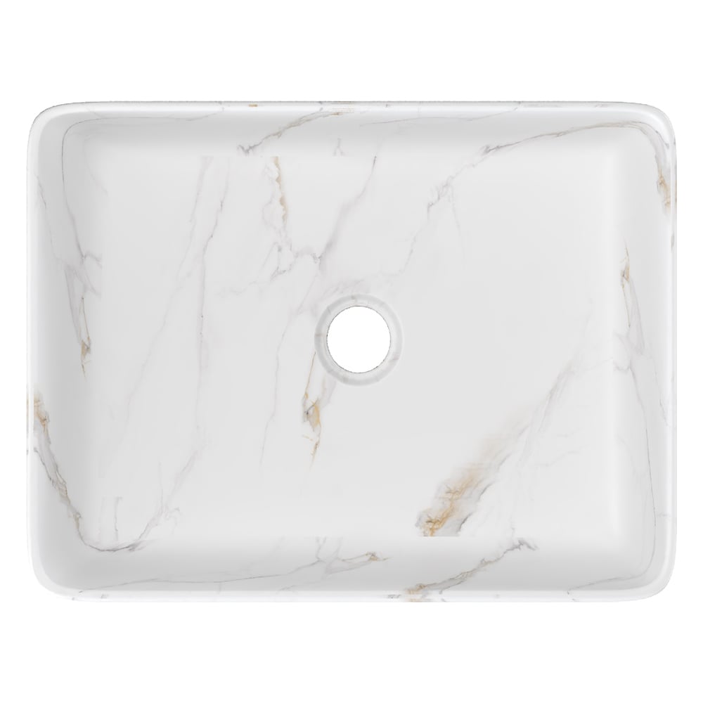 Изображение товара Раковина накладная для ванной Teymi Helmi 50 белый мрамор