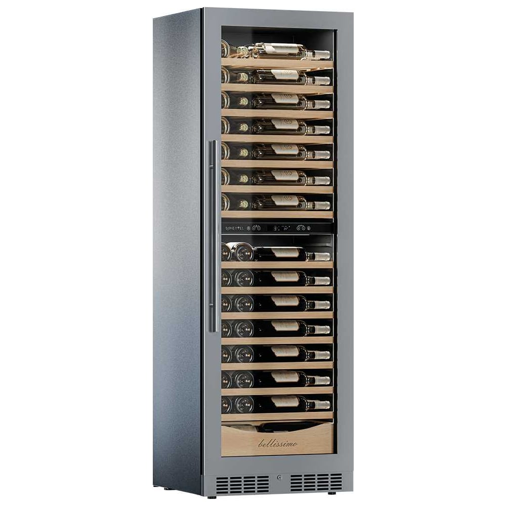 Изображение товара MEYVEL MV110-KST2 (Slim) - винный шкаф 110 бутылок, 2 зоны, стеклянные двери