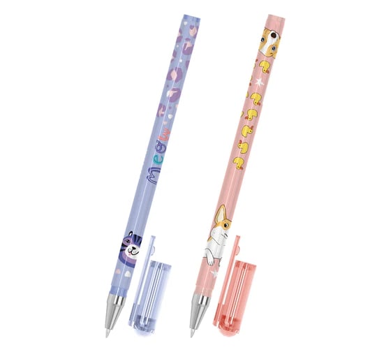 Изображение товара Ручка шариковая с принтом FUNSTER STICK CUTE ANIMALS, СИНЯЯ, КОМПЛЕКТ 36 шт., узел 0,7 мм, линия 0,35 мм 144387