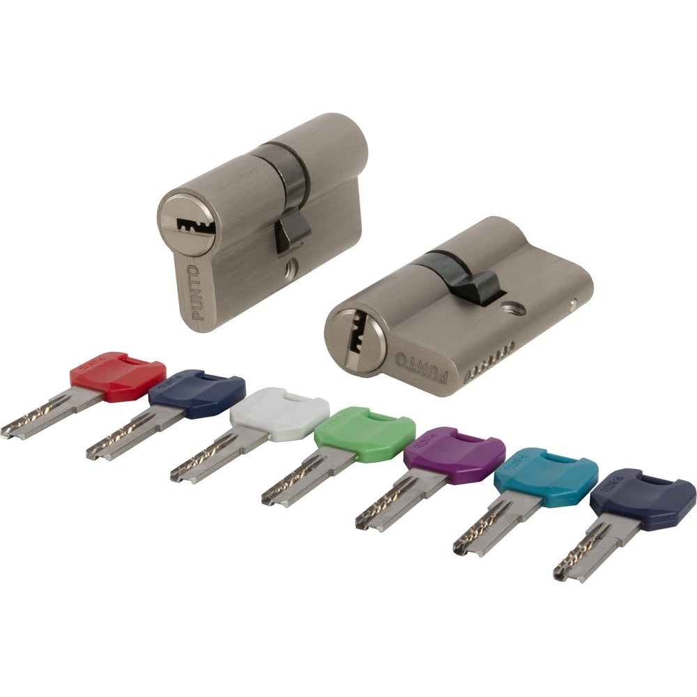 Изображение товара Цилиндровый механизм PUNTO MaxPro7002Knob90mm SN никель 7key с вертушкой для безопасности дверей