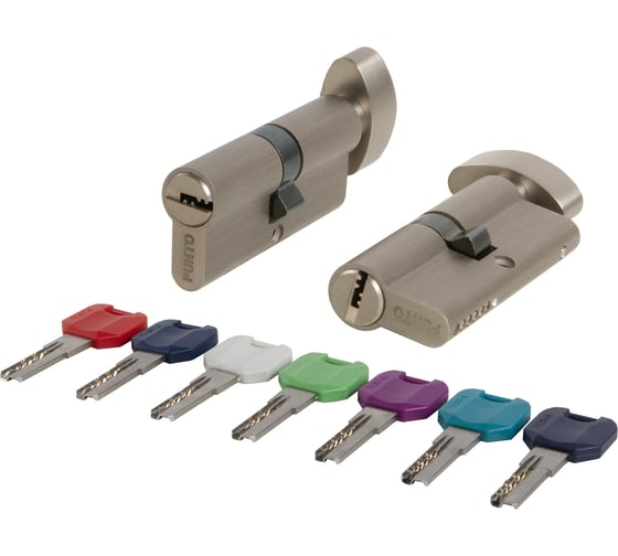 Изображение товара Цилиндровый механизм PUNTO MaxPro7002Knob60mm(25+10+25) SN никель 7key с вертушкой 57545