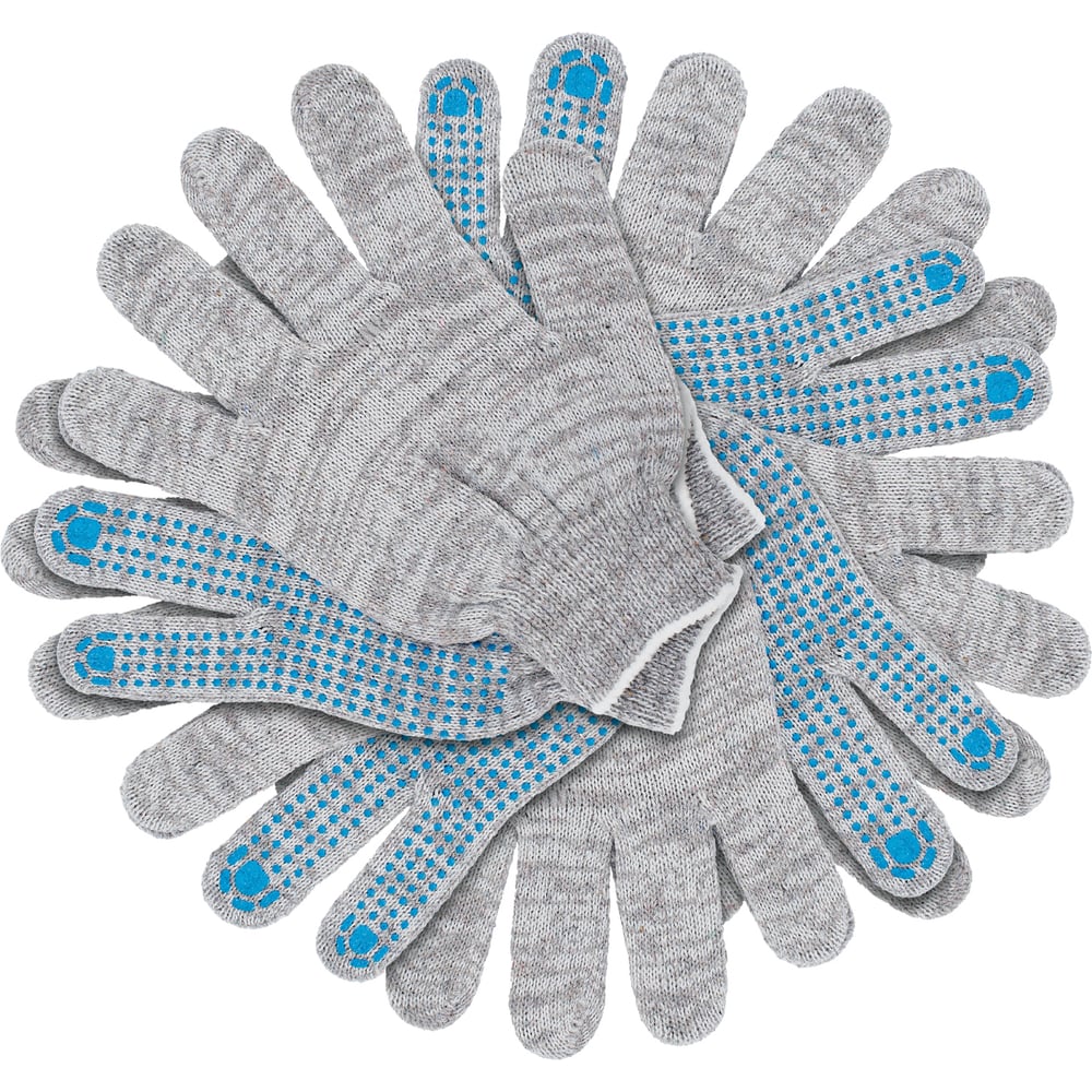 Изображение товара Перчатки трикотажные х/б СИБРТЕХ 200 пар фиксированы резинкой