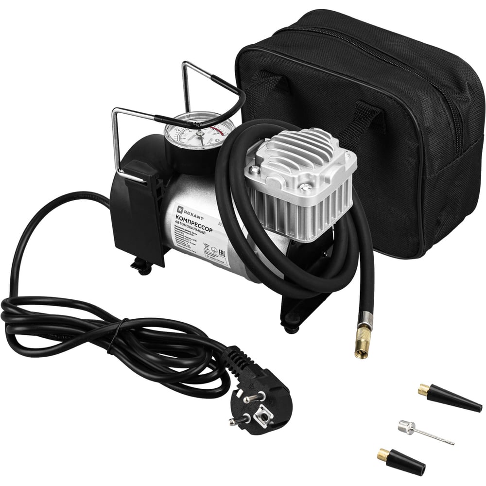 Изображение товара Компрессор автомобильный REXANT 35 л/мин 9,4 АТМ 220В 80-0525