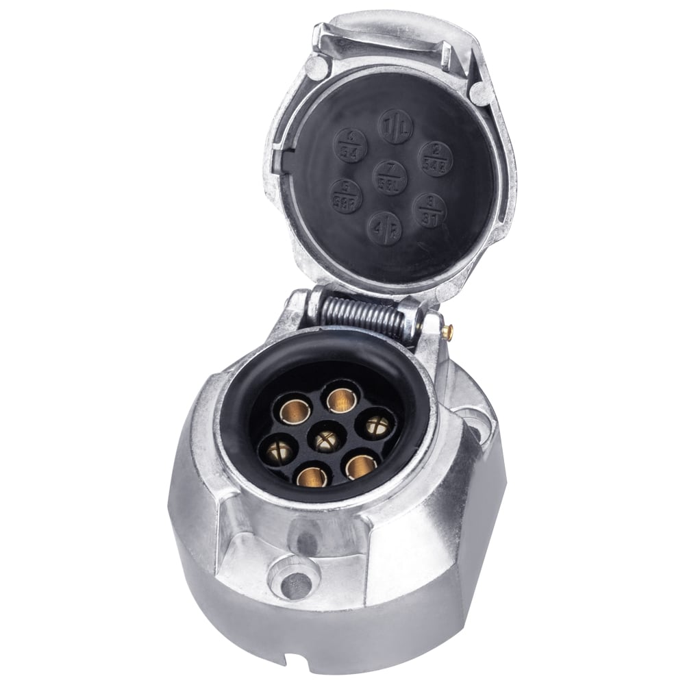 Изображение товара Розетка фаркопа REXANT 12В 7 контактов металл Евро 16-0320