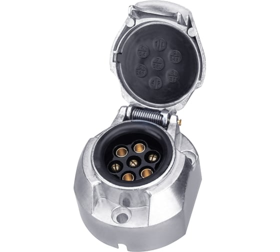 Изображение товара Розетка фаркопа REXANT 12В, 7 контактов, металл 16-0320