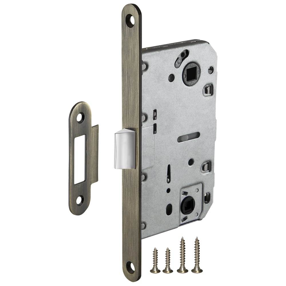 Изображение товара Врезная защелка AJAX METLM90-50 AB бронза для межкомнатных дверей