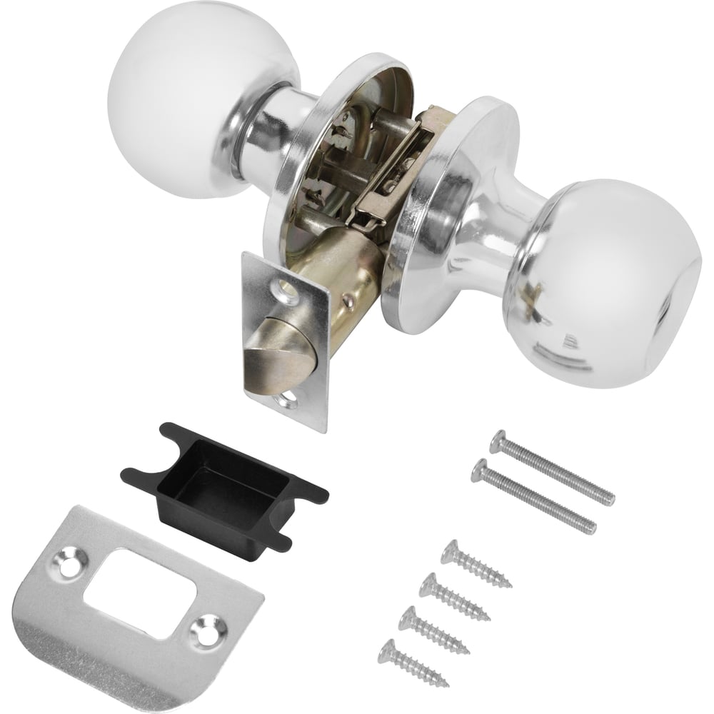 Изображение товара Ручка защелка PUNTO DK672/BL CP-BK хром межкомнатная дверь