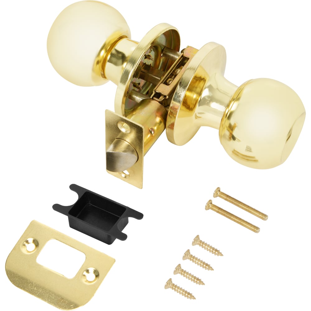 Изображение товара Ручка защелка PUNTO DK672/BL PB-BK с фиксацией золото межкомнатная дверь