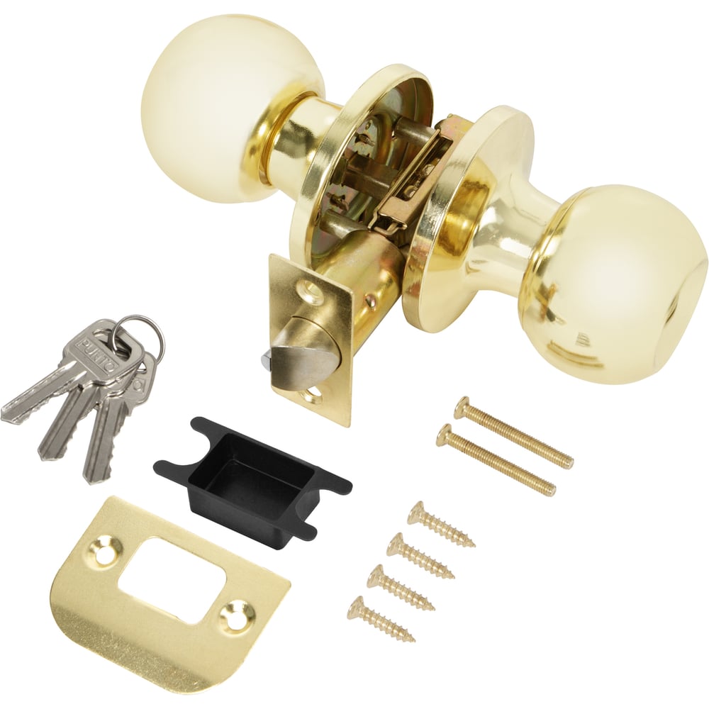 Изображение товара Ручка защелка PUNTO DK672/BL PB-ET золото межкомнатная дверь