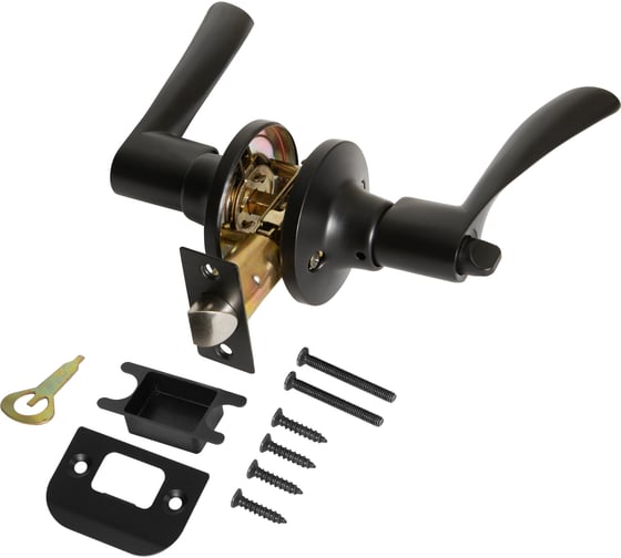 Изображение товара Ручка защелка PUNTO DK610/BL BL-BK (фик.) черный 49541