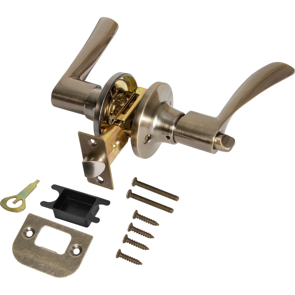 Изображение товара Ручка защелка PUNTO DK610/BL AB-BK бронза межкомнатная сталь