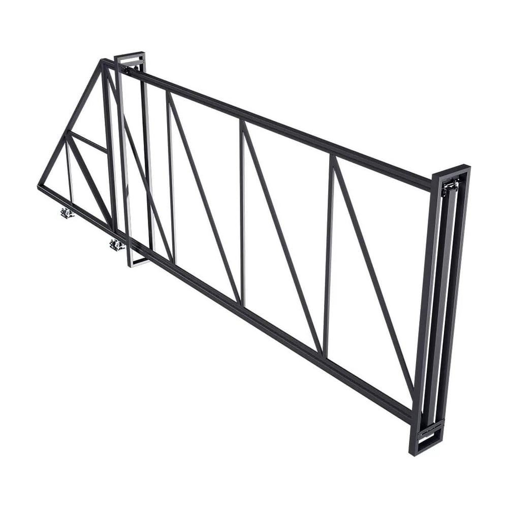 Изображение товара Откатные ворота Русская Свая 4000х2000 мм RAL 6005, конструкция откатные, зеленые