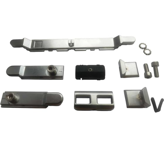 Изображение товара Комплект запоров поворотного окна МЕТИЗИК АГАТ (+ приемы) неокраш алюминий 8721