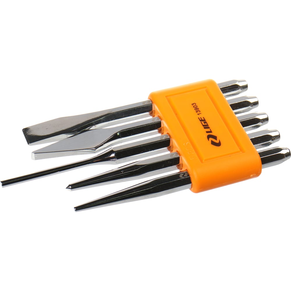 Изображение товара Набор выколоток зубил и кернера LIGE 5 предметов профессиональные инструменты