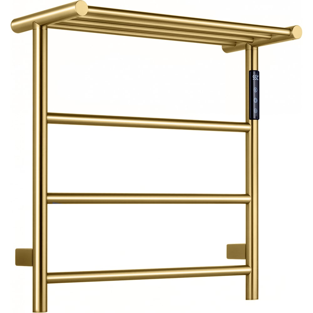 Изображение товара Электрический полотенцесушитель Wonzon & Woghand BONN с полкой 60 Вт брашированное золото