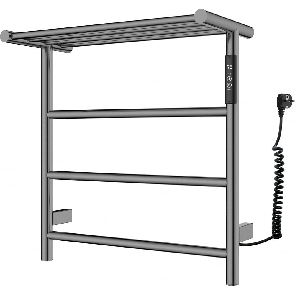 Изображение товара Электрический полотенцесушитель с полкой Wonzon Woghand BONN темный графит 60 Вт