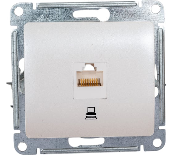 Изображение товара Компьютерная розетка Systeme Electric Glossa Перламутр RJ45 кат.5E SE GSL000681K