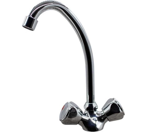 Изображение товара Смеситель для кухни Doron DC 1718-N, 1/2", керамика, хром, излив стандартный, под гайку 025135