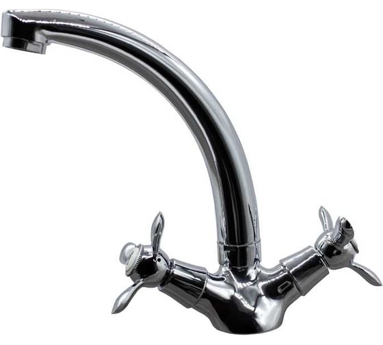 Изображение товара Смеситель для кухни Doron DC 1917-N, 1/2", керамика, хром, излив толстый литой, под гайку 025131