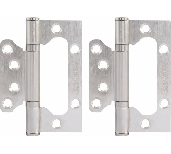 Изображение товара Накладная петля ISPARUS ISP 800-4" FHP (универсальная; матовый хром; без колпачка; 100х74х2,5 мм) 17110