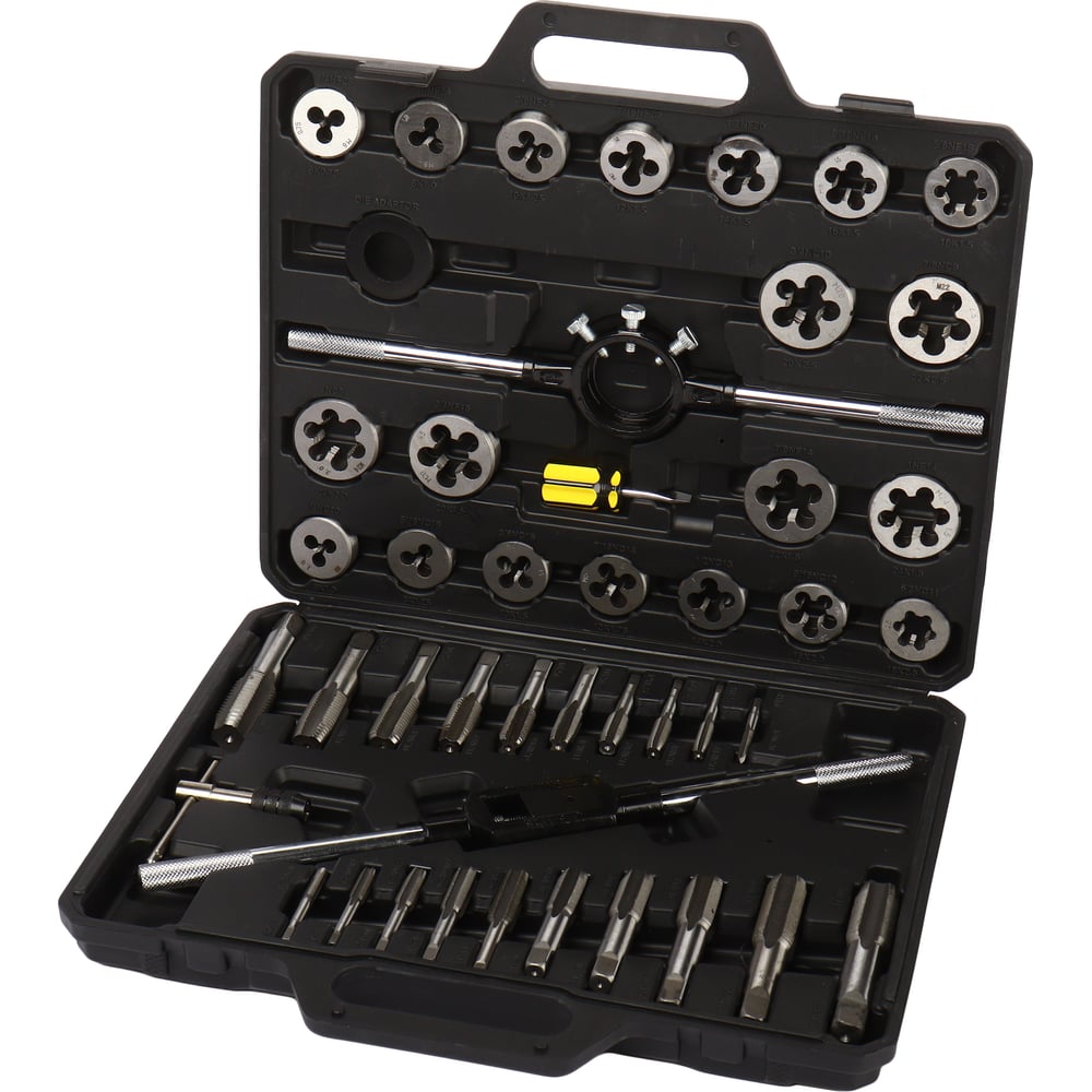 Изображение товара Набор метчиков и плашек метрический LG-S1017 45 шт профессиональный