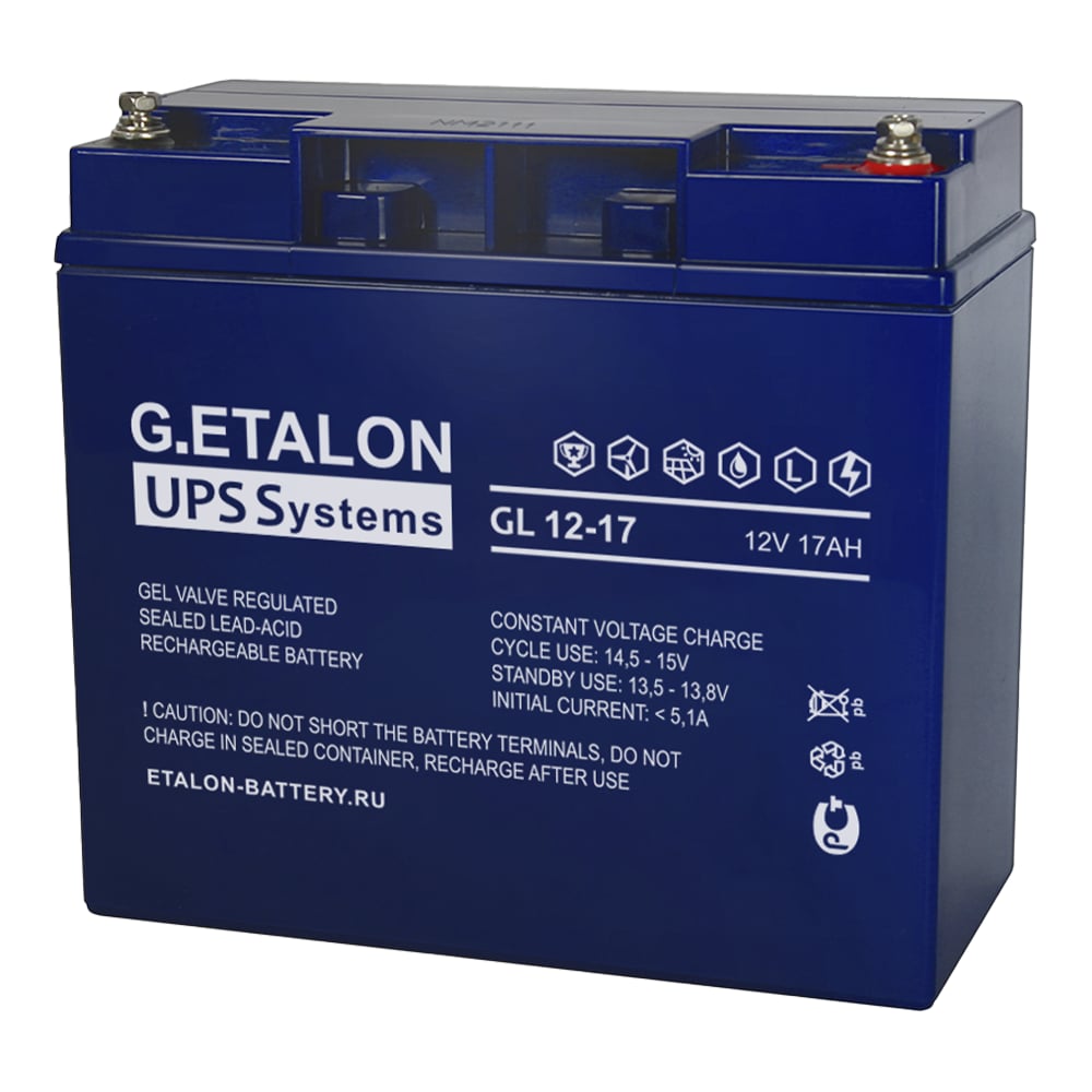 Изображение товара Аккумуляторная батарея G.ETALON 12В 17Ач GEL для транспорта и оборудования