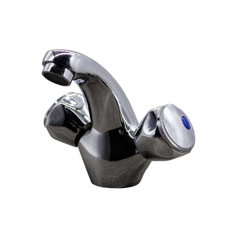 Изображение товара Двухрычажный смеситель для умывальника Doron DL 1518-N хром 1/2" излив литой нос