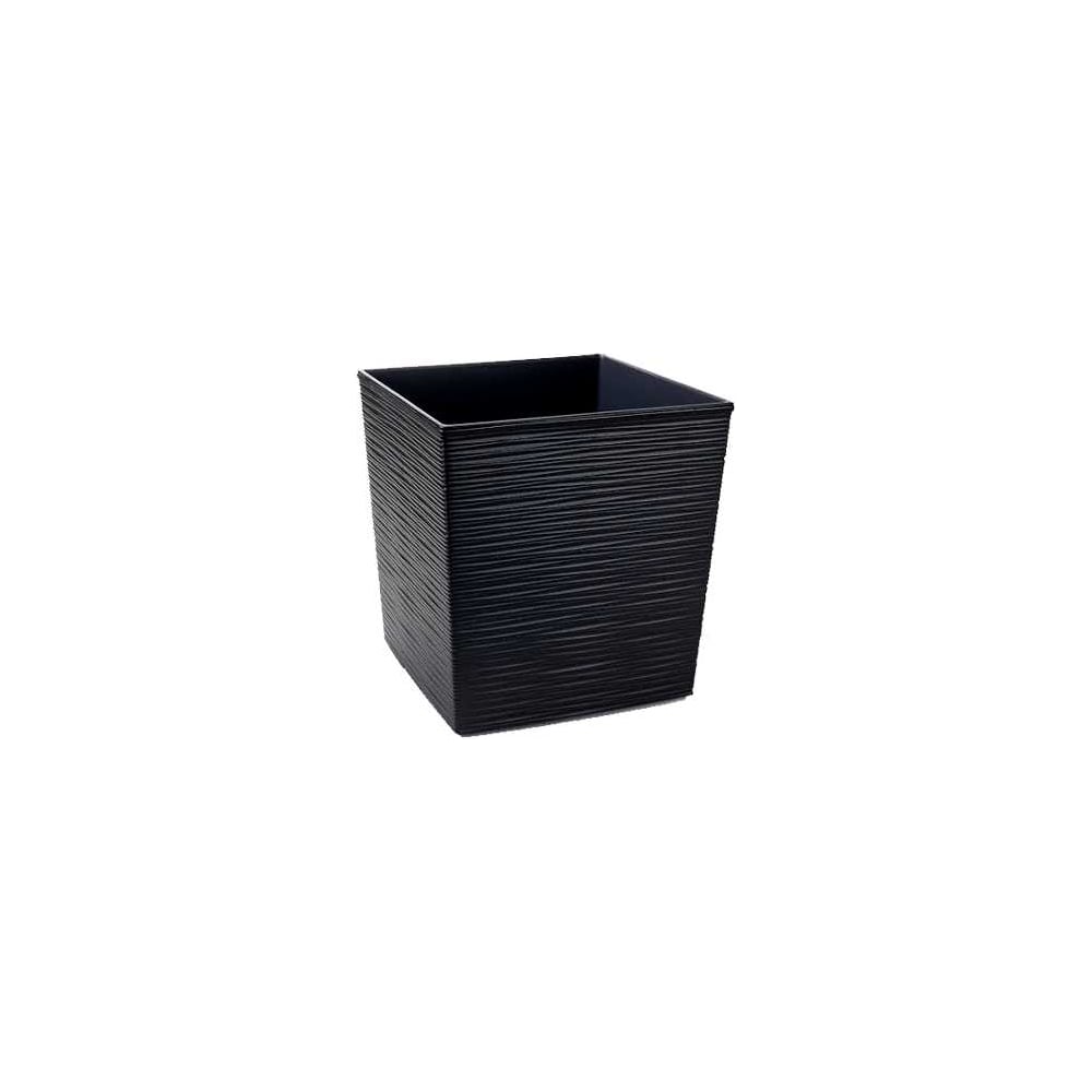 Изображение товара Пластиковое кашпо с вкладышем Scheurich JUKA черный 19×19×19,5 см dluto