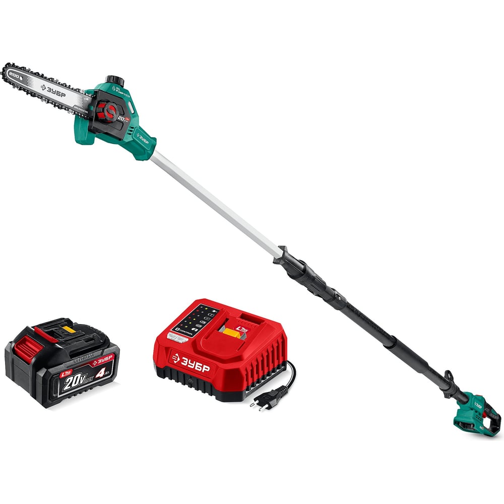 Изображение товара Высоторез аккумуляторный ЗУБР ВРБ-2020 20 В шина 200 мм с аккумулятором LMS