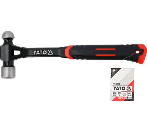 Изображение товара Молоток рихтовочный YATO 450гр, d32.5мм, цельнометаллический, кованый YT-45770