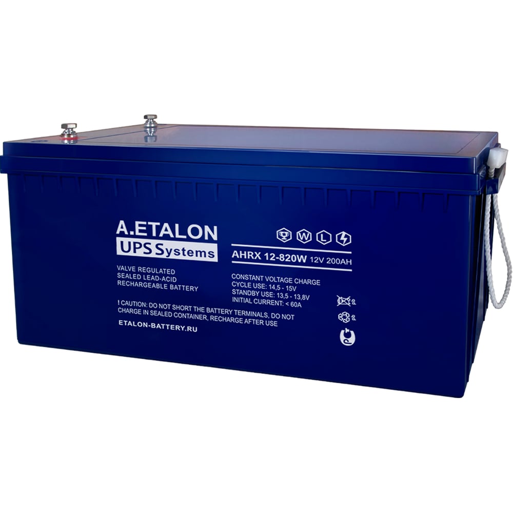 Изображение товара Аккумуляторная батарея Etalon Battery AHRX 12-820W 12В 220Ач AGM