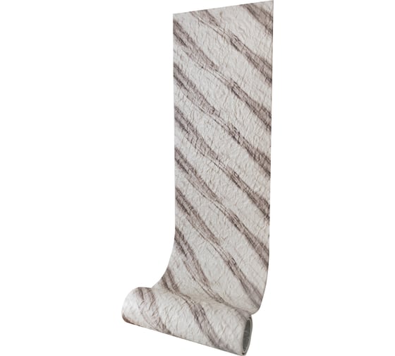 Изображение товара Самоклеящаяся ПВХ плитка LAKO рулон DECOR ГИБКИЙ КАМЕНЬ БЕЛЫЙ МРАМОР, толщина 11мм, 2.1м², 70х300 см LKD-STONE-RS010-RU