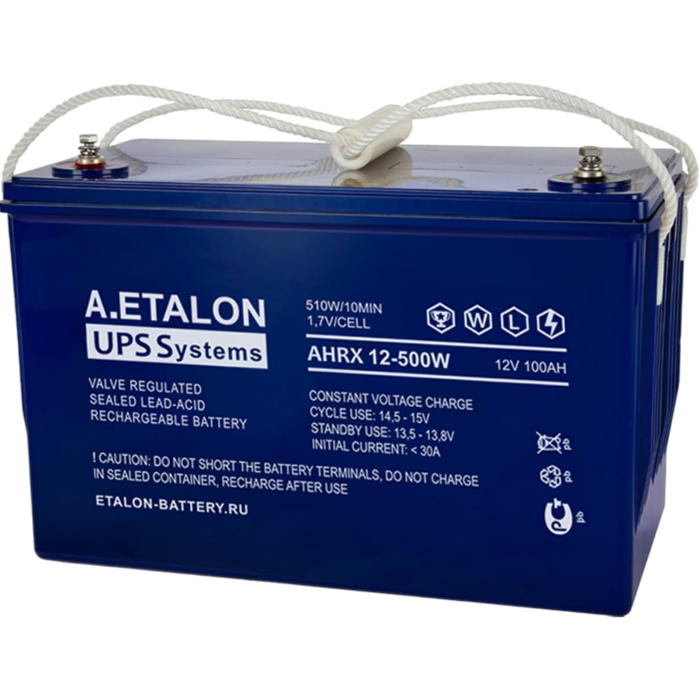 Изображение товара Аккумуляторная батарея Etalon Battery 12В 100Ач AGM AHRX 12-500W