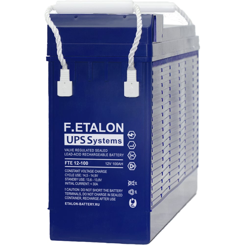 Изображение товара Аккумуляторная батарея Etalon F.ETALON FTE 12-100 100 Ач AGM152 мм