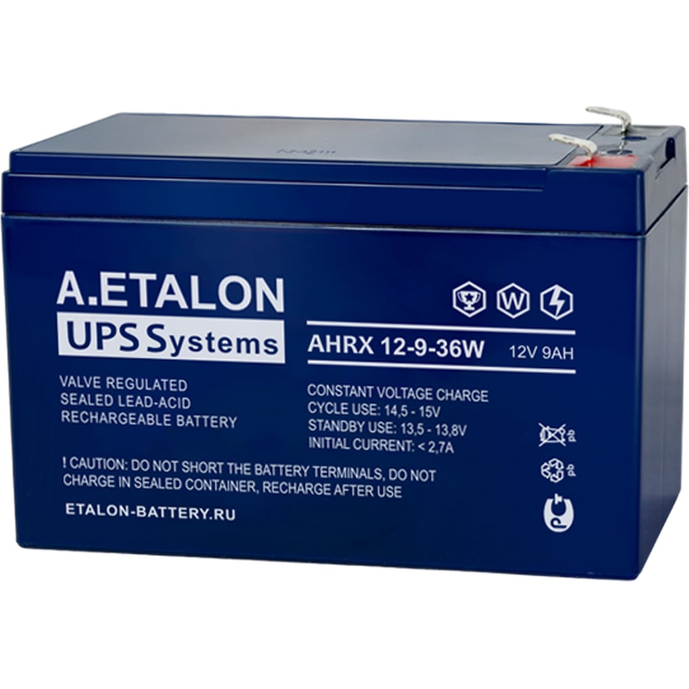 Изображение товара Аккумуляторная батарея Etalon Battery A.ETALON 12В 9 Ач AGM надежный источник энергии